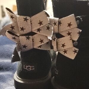 UGG Black Boots with Star Bows